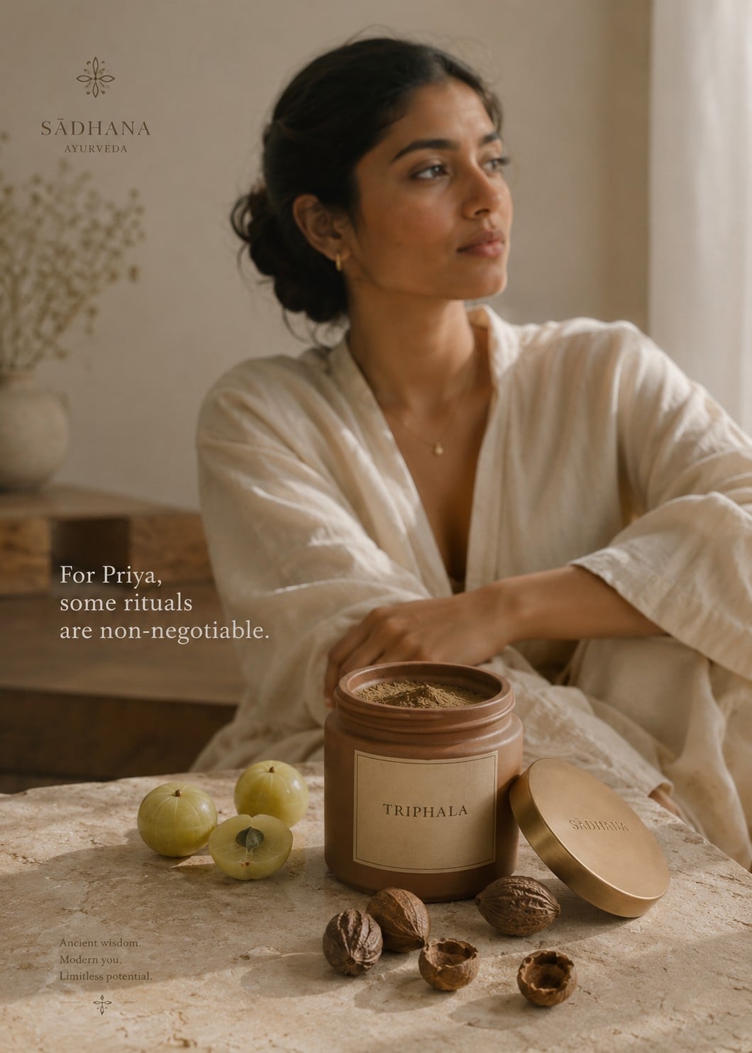 Serene portrait of a Veda user
